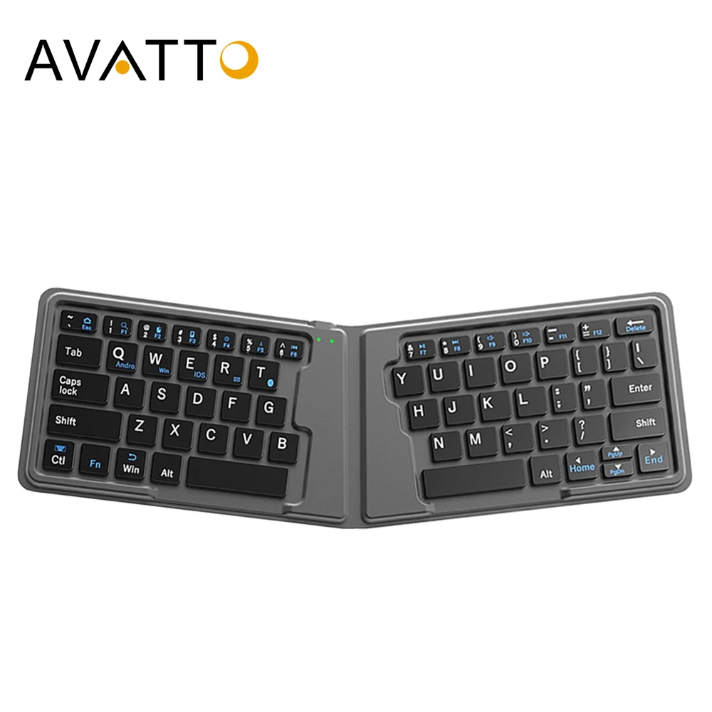 Складная Кожаная Мини Клавиатура AVATTO с эргономичным дизайном беспроводная