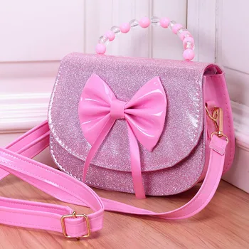 

Kindergarten Girl Princess Shoulder Bag Cute Creative Fluorescent Shiny Pu Children Cartoon Handbags Travel Crossbody Bag C174