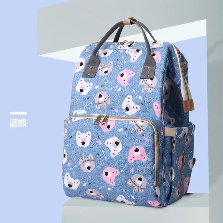 Большой рюкзак для коляски, детские пеленки, сумки для мам, водонепроницаемый подгузник, сумка, сумки для мам, BNM001 - Цвет: BNM001P