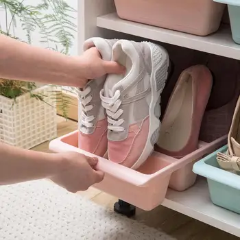 

New Hot 3 Grid Shoe Rack Stand Shelf Holder Shoe Organizer Shoes Storage Racks Cabinet Organizer Slot Shoebox Three Colour