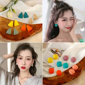 

30 Pairs/lot simple cute women jewelry earrings wholesale 201107-56