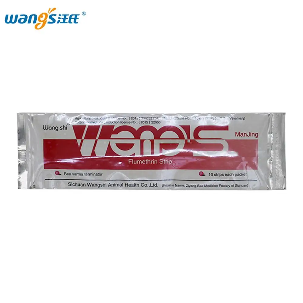 

Wangshi ManJing 10 Strips Flumethrin Strip Instant Bee Varroa Mite Killer & Pest Control Bee Farm Medicine Tool Supplies