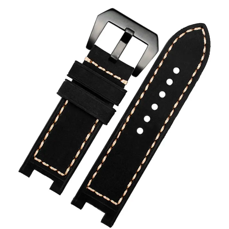 Matte leather watch strap for casio GST-W120L/W130L//S120/S100/S110  26mm  concave interface