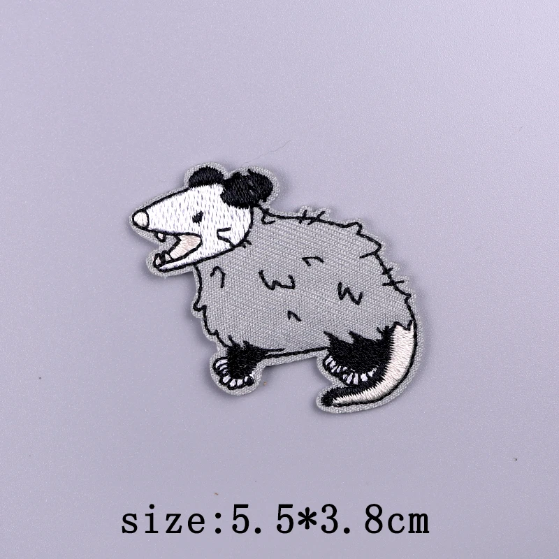 Funny Possum Patch Iron On Patches On Clothes Cute Animal Patches For  Clothing Stickers DIY Cartoon Embroidery Patch For Clothes - AliExpress