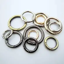 Metal Spring Gate O Ring Openable Keyring Leather Bag Belt Strap Buckle Dog Chain Snap Clasp Clip Trigger Luggage Leathercraft