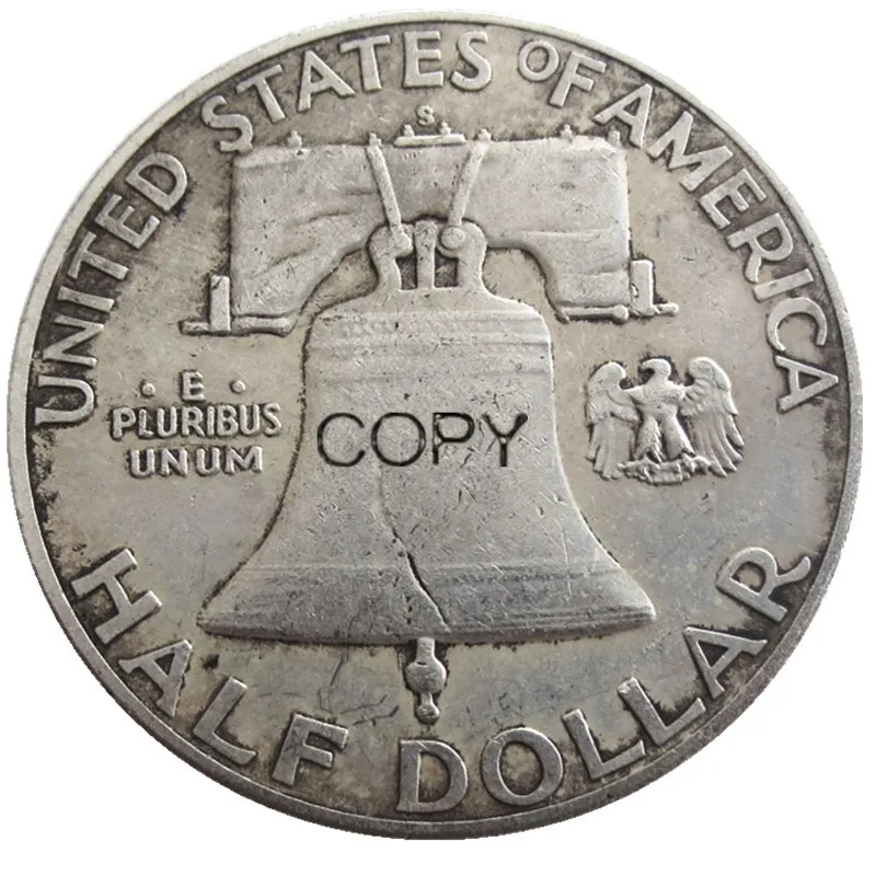США 1959 P/S/D Франклин полдоллара Посеребренная копия монет