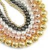 JHNBY-grosses perles rondes, or Rose, hématite, 4/6/8/10/12MM, pour la fabrication de bracelets et de colliers, bricolage ► Photo 3/6