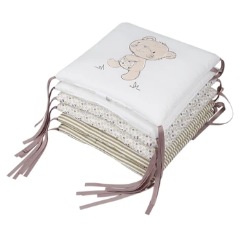 

6Pcs Baby Bed Protector Crib Bumper Pads Baby Bed Bumper in the Crib Cot Bumper Safety Cotton Blend Baby Bedding Set Rail