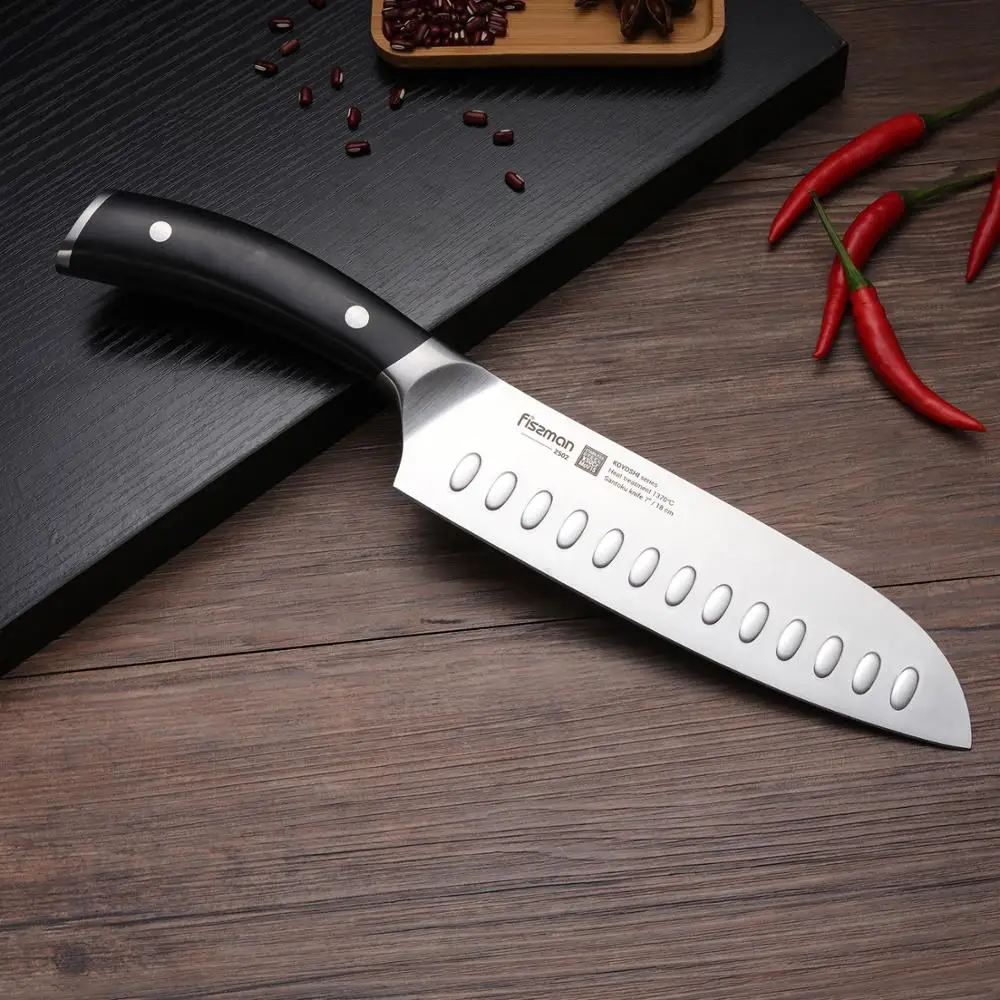 Нож FISSMAN Santoku KOYOSHI серии высокоэффективные кухонные ножи из немецкой стали
