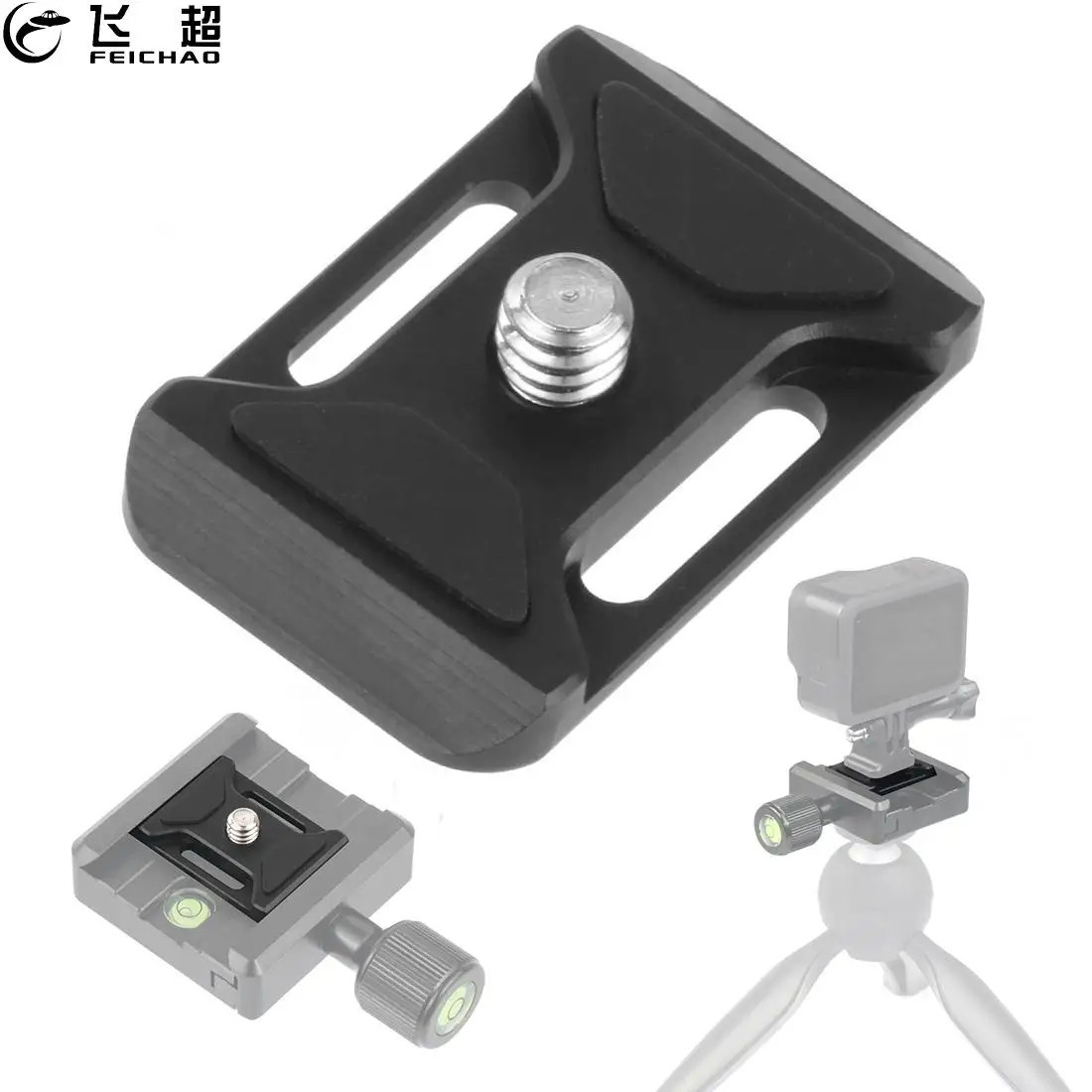 Camera clamp camera tripod plate camera mount plate camera base plate Universal 38mm Quick Release Plate Anti-drop Buckle Ultra Thin /PU60 for Arca Swiss Camera Rope Tripod Monopod Ball Head Clamp