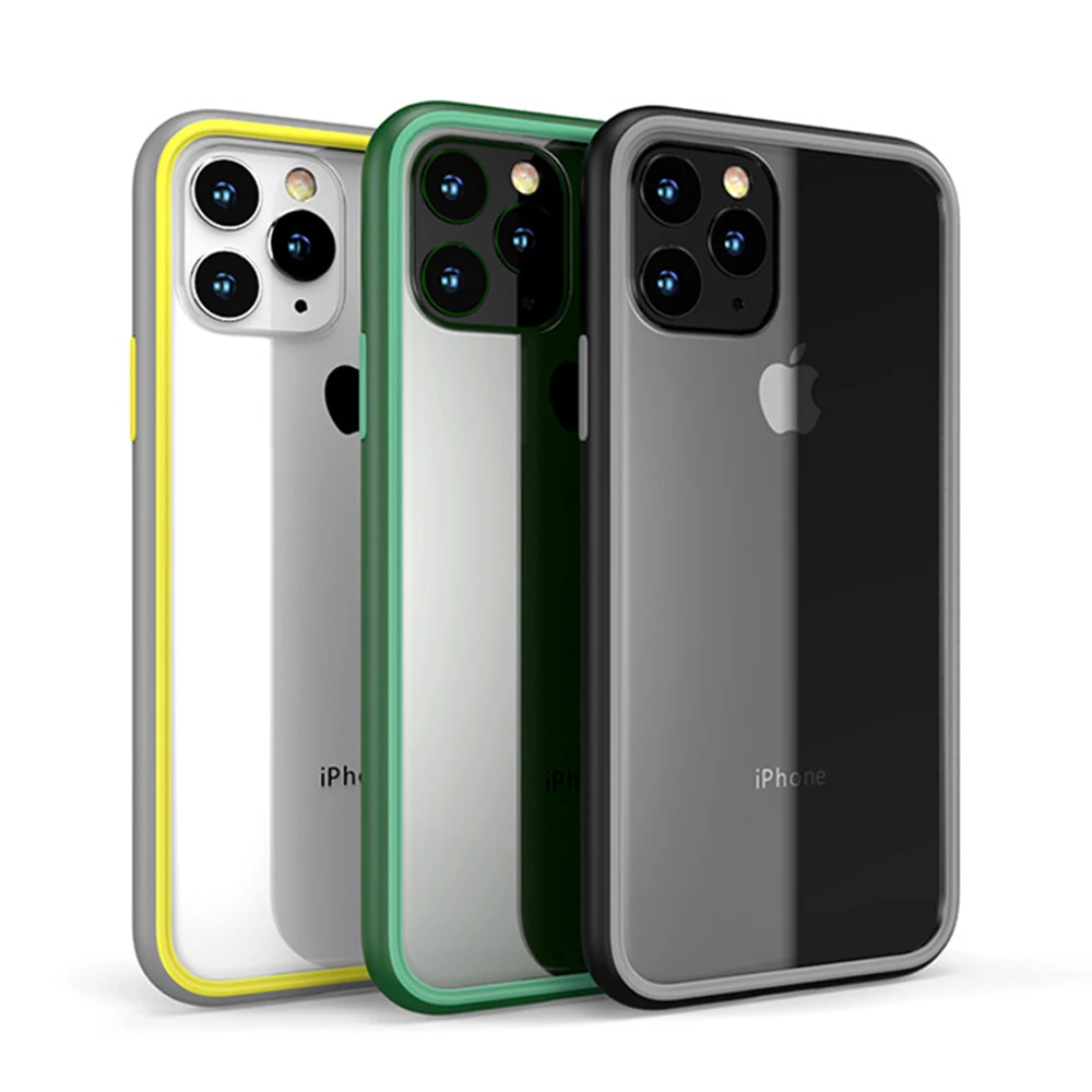 

Protective Case For iPhone 11 Pro Max X XS Max Strengthen Silicon Clear Cover For iPhone XR 7 8 Plus Hybrid Protection Cover