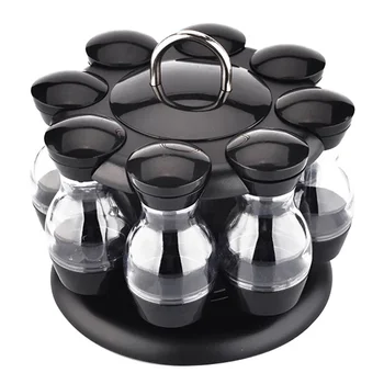 

1 Set Seasoning Bottle Creative Condiment Container Rotatable Spice Shelf