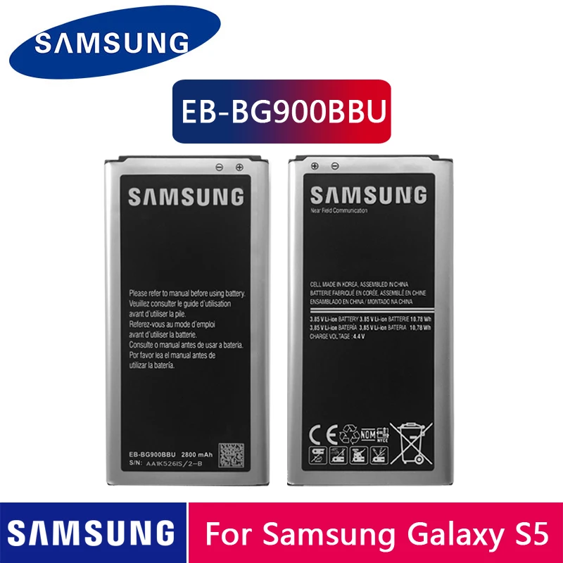 Оригинальный аккумулятор Samsung для S5 G900S G900F G900M G9008V 9006 в 9008 Вт G900|Аккумуляторы