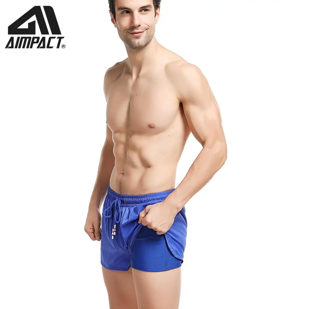 Men's Swim Shorts  Quick Dry Beachwear Board Short Bath Suit lining liner Shorts with Drawstring for Sportsman by AMPACT AM2255 5
