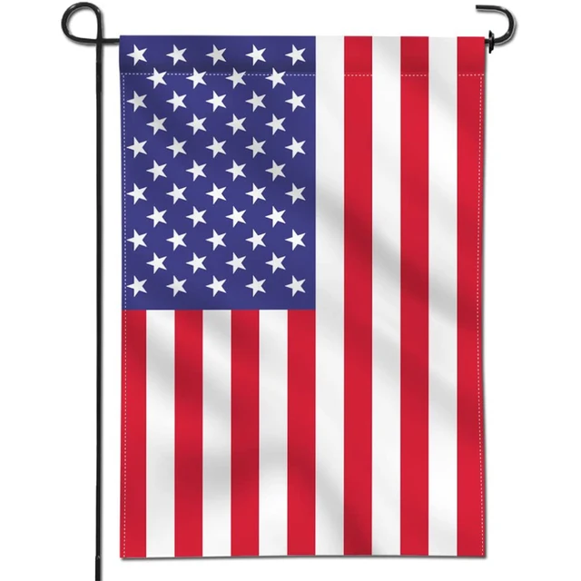 Double Sided Premium Garden Flag, USA United States Decorative Garden Flags Weather Resistant ; Double Stitched 45 X 30 CM