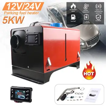 

12/24V 5KW Warm Winter Air Car Heater LCD Thermostat Switch Remote Control Air Diesels Heater Parking Heater RV Camper Van Boat
