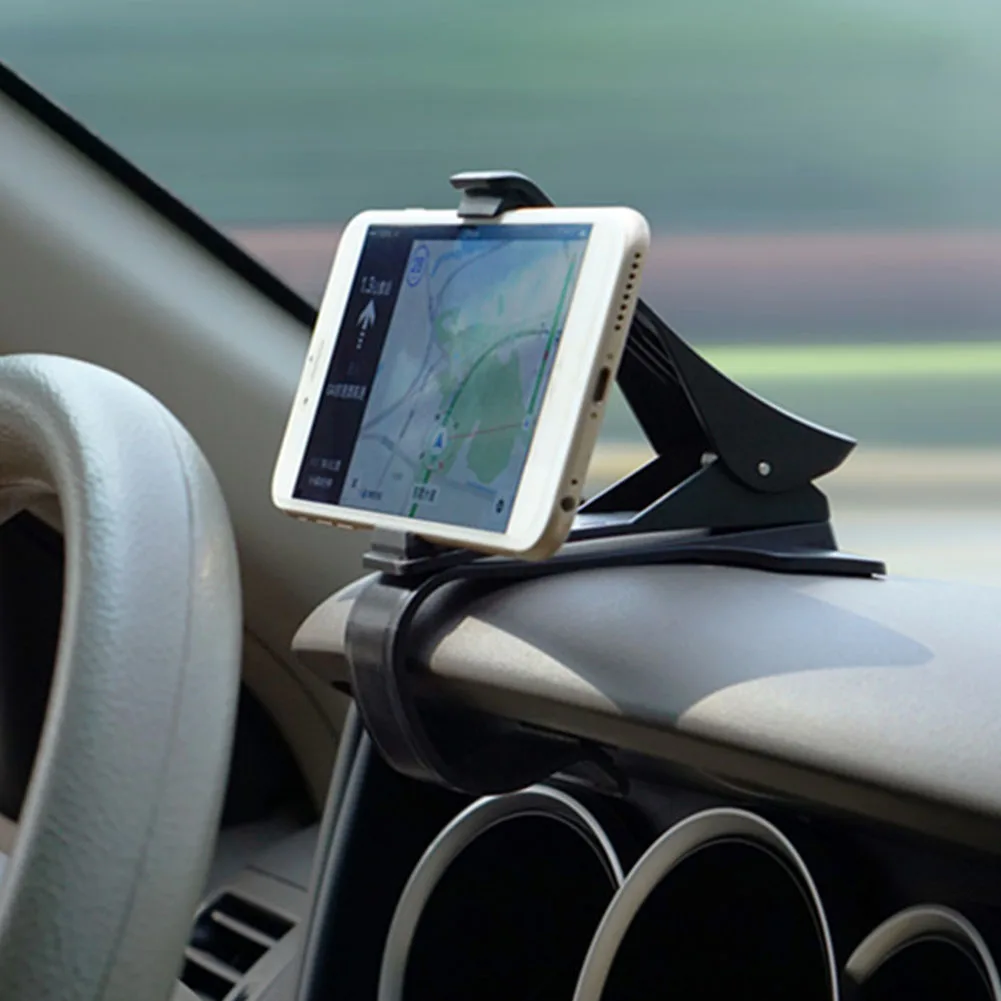 

Clip Fold 3" to 6.5" Mobile Phone ABS Clamp Dashboard Car Phone Holder GPS Navigation Mount Cell Phone Holder Stand Universal