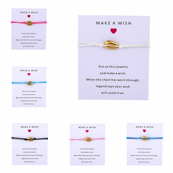 

Vintage Multilayer Woven Adjustable Rope Bracelet For Women Men Fashion Gold Shell Infinity Beads Charm Bracelets Couple Jewelry