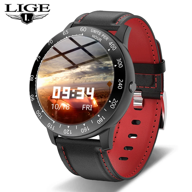 

LIGE IP68 Waterproof Smart Watch Men Women Sports Fitness Tracker LED Color Full Screen Touch For Android ios Health smartwatch