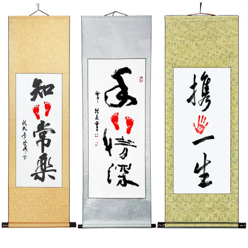 Chinese Painting Rice Paper Scroll Hanging Axis for Chinese Calligraphy Xuan Paper with Raw Xuan Paper Calligraphy Supplies mini small scroll trumpet blank rice paper hanging painting handwritten zen half familiar hand