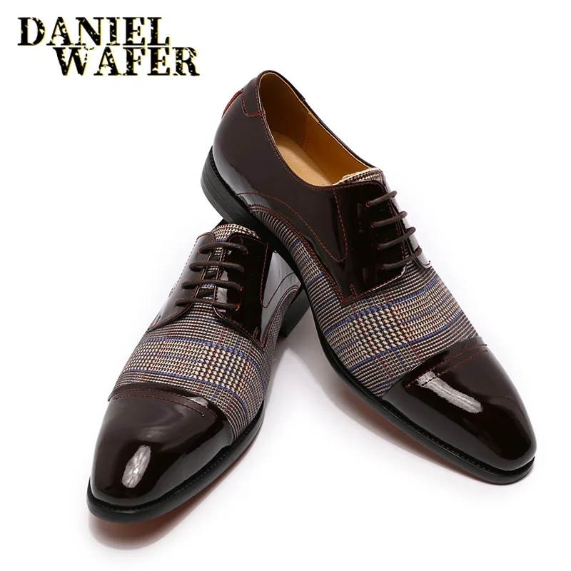 

2020 CLASSIC STYLE MEN LEATHER SHOES COFFEE BLACK LACE UP POINTED CAP TOE FORMAL SHOES OFFICE WEDDING DRESS MEN OXFORD SHOES