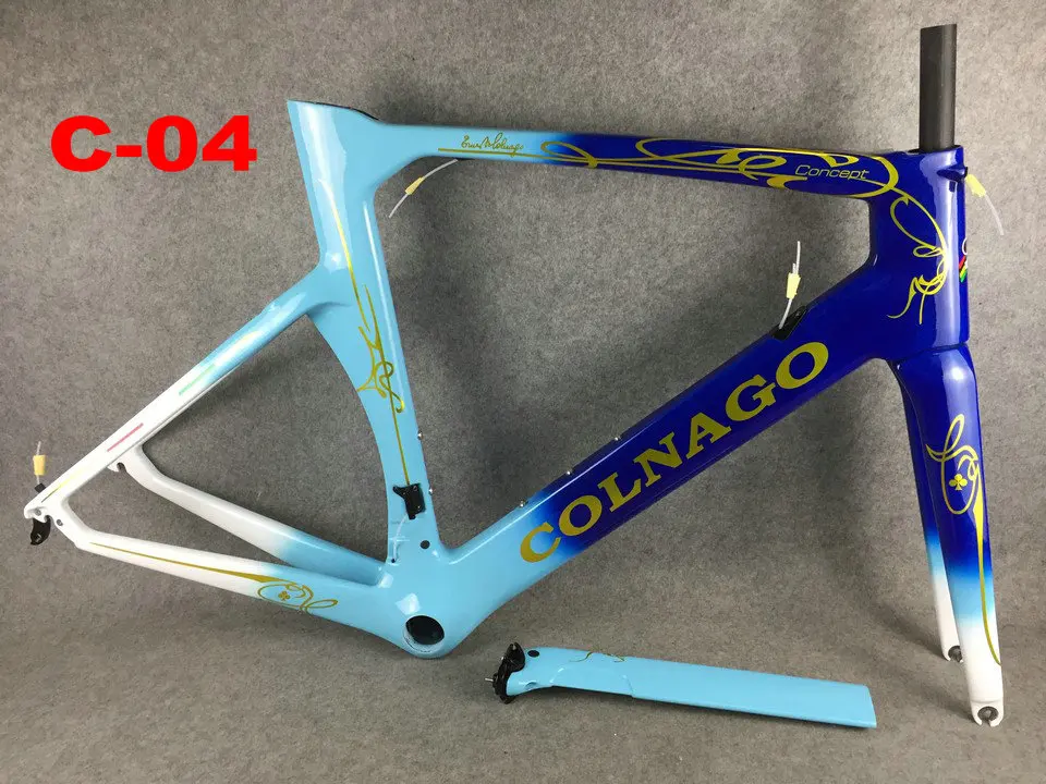 Colnago концепция карбоновая рама для дорожного движения полный набор рам для дорожных велосипедов XS/S/M/L/XL 13 цветов