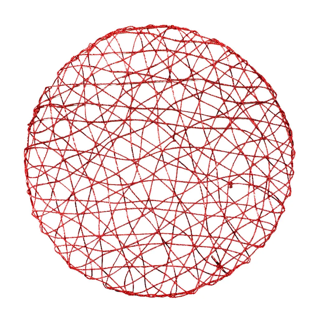 Тканый коврик для обеденного стола с золотой текстурой Теплоизоляционный горшок держатель круглые подставки для кофейного напитка чайная чашка настольная подставка под кружку - Цвет: Red