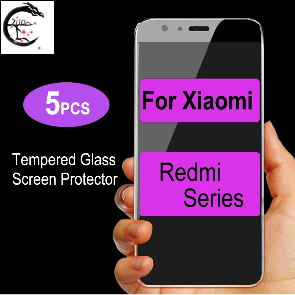 

5pcs Full Tempered Glass Film For Xiaomi Redmi 6 PRO 6A 7 7A 8 8A Phone Screen Protectors Redmi Note 7 8 pro K20 K20pro film