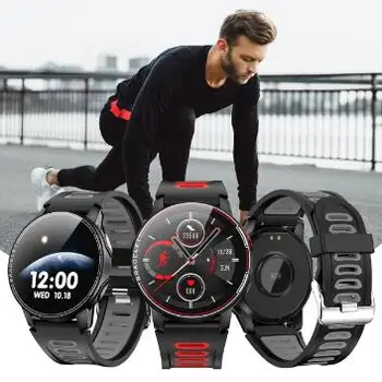 

2020 L6 Smart Watch Men Women IP68 Waterproof Full Touch Screen Heart Rate Blood Pressure Monitor Long Time Stand by 380mah