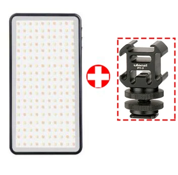 Manbily MFL-06 Mini Portable Photography Lighting Ultral Thin 4500mAh LED Video Light 180 LEDs Fill Light High CRI>96 for Camera - Цвет: with mount