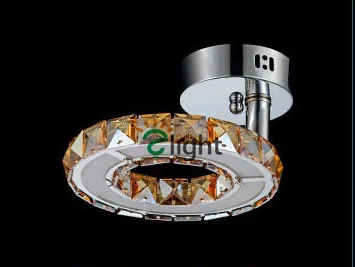 amber 1 light Современный минимализм Lustre De Cristal Led Люстра для фойе Роскошные покрытые зеркалом стальные кольца Круглая Люстра - Цвет абажура: amber 1 light