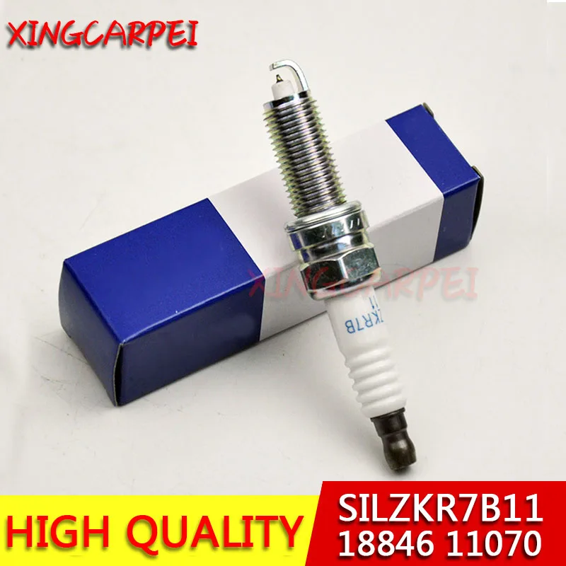4×SILZKR7B11 18846 11070 иридиевая пробка свечи зажигания для hyundai Genesis i40 Kia Carens Optima SILZKR7B-11 18846-11070