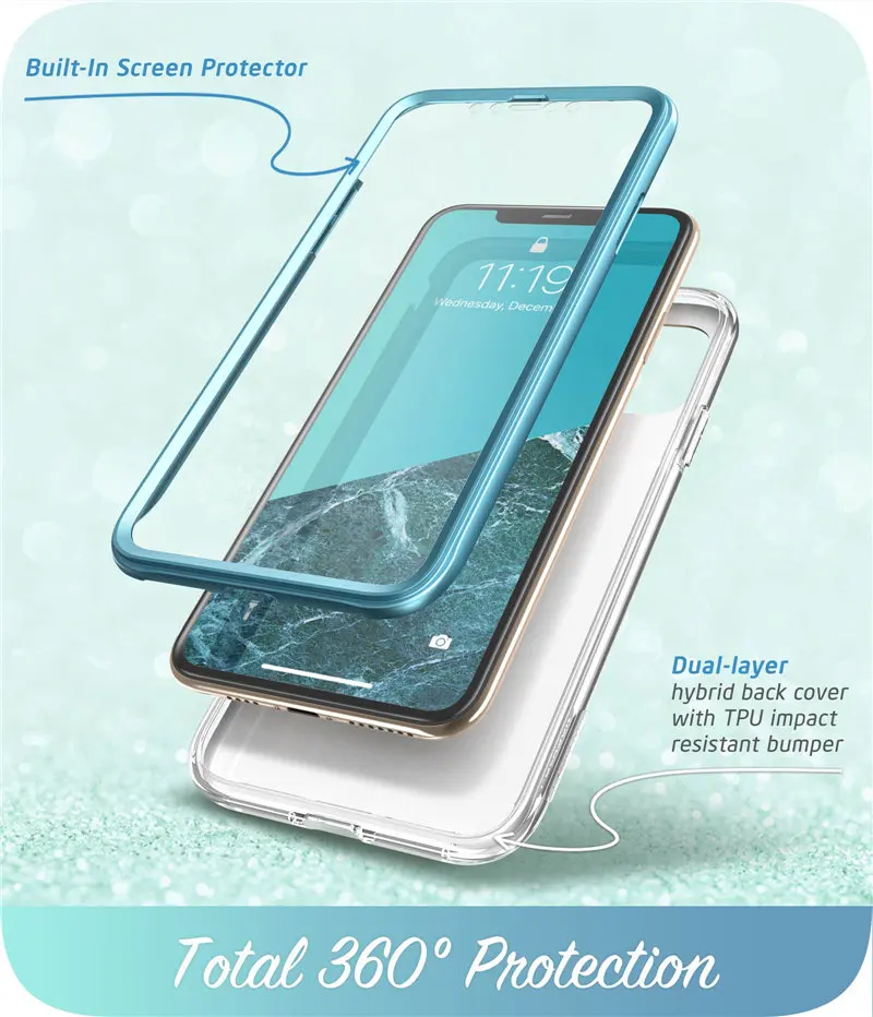 I-Blason для iPhone 11 Pro Чехол 5,"() Cosmo полный корпус блестящий Мраморный бампер чехол со встроенной защитной пленкой