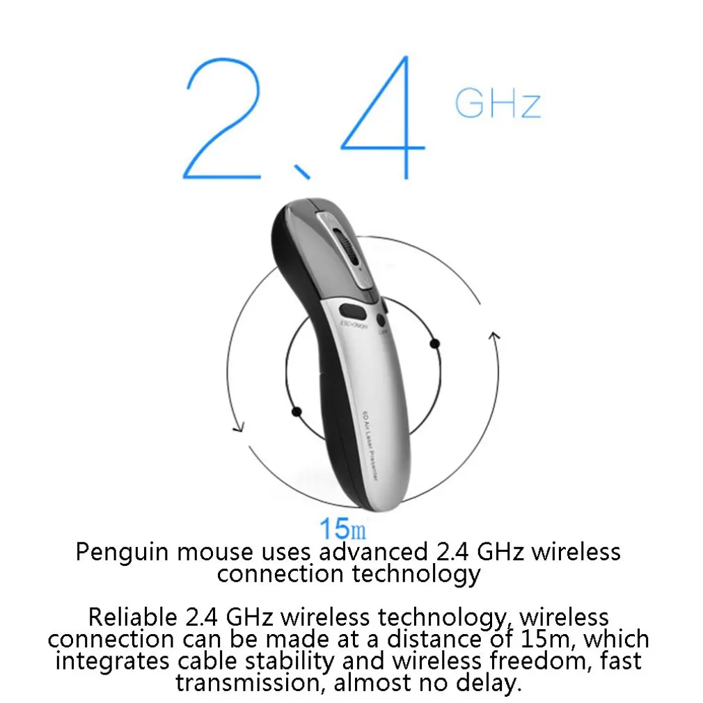 3 in 1 Multifunction 6D Air Mouse + Laser Pointer Pen+Presenter in PPT TeachingConferenceSpeech For PCSmart TVLaptop