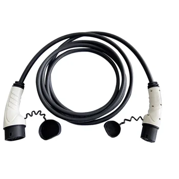 

32A single-phase Type2-Type2 ev charging cable 5M250v32A lithium battery 100% pure copper cable for remote charging