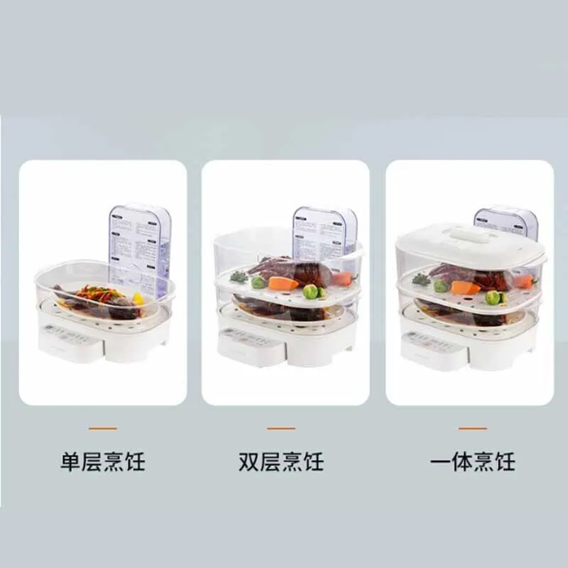Jooyang Multi-functional Pot Cooking One Electric Pot Electric Steamer Steam Timing Steamer Can Be Folded 12.5L