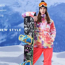 Женские зимние куртки и штаны, одежда для сноубординга, одежда для спорта на открытом воздухе, лыжный костюм, комплекты водонепроницаемых ветрозащитных Gsou Snow, высокое качество