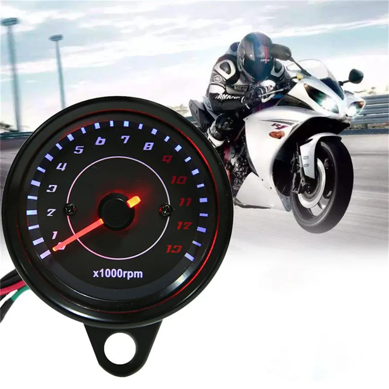 

Motorcycle Tachometer Speedometer Professional LED Digital Display Motorcycle Gauge Tachometer LED Pratical Perhaps DC 12V