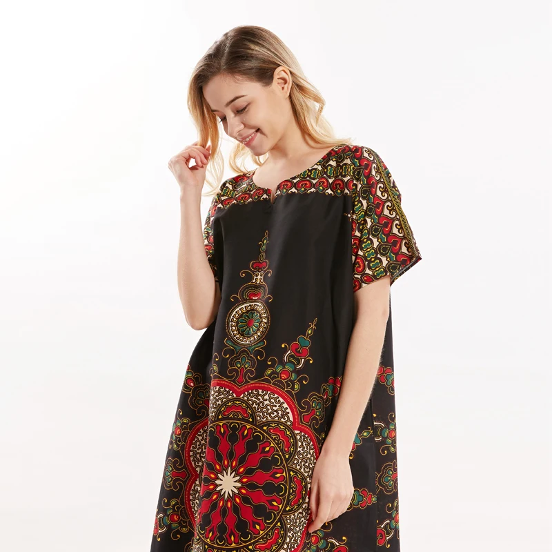 Африканский принт свободные макси осень зима Дашики Vestidos африканские Дашики платья для женщин