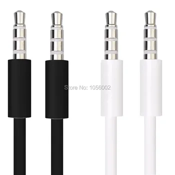 

2000pcs 1M 3.5mm white Male to Male Stereo Audio Jack AUX Cable for android phone speaker