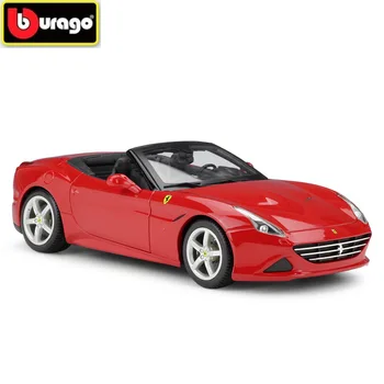 

BBURAGO 1:18 FERRAR CALIFORNIA Convertible Sports Car Red Metal Simulation Alloy Car Toys and Gifts with Box Free Shipping