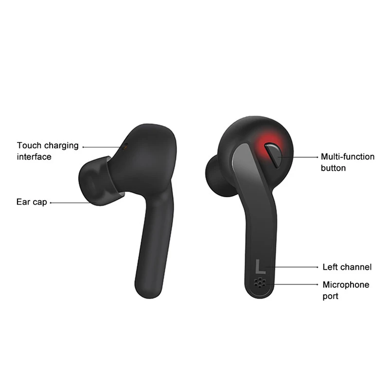 AAAE Top-IPX5, водонепроницаемая bluetooth-гарнитура V5.0 TWS, беспроводные наушники, шумоподавление, стерео наушники, зарядная коробка, микрофон Han