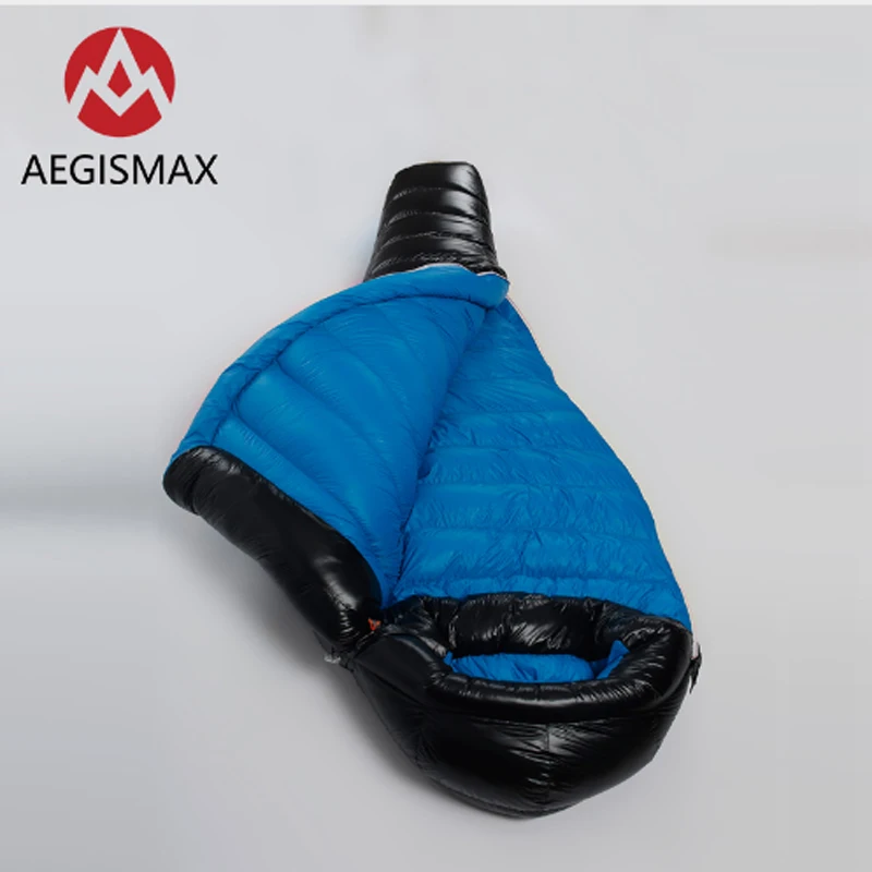 AEGISMAX D Серия белый утиный пух мумия кемпинг туризм спальный мешок Сверхлегкий Открытый Нейлоновый спальный мешок