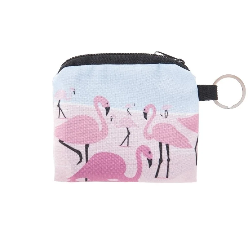 

Zohra Europe And America Popular Flamingo Pattern Digital Printing Wallet Dacron Fabric Purse