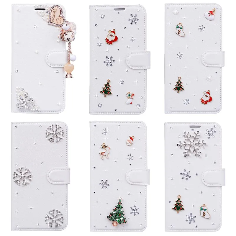 Рождественский кожаный чехол с Санта Клаусом для Motorola G7 Play G6 Plus G5 G4 E5 GO P30 P40 power E6 E4