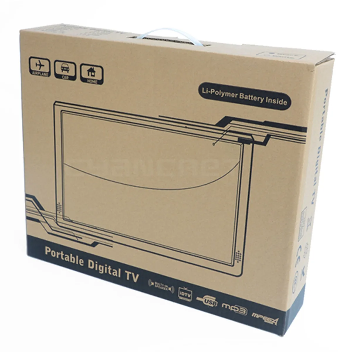HD портативный телевизор 14 дюймов цифровые и аналоговые Led ТВ Поддержка TF карта USB Аудио Видео плеер автомобильный телевизор DVB-T2~ ATSC