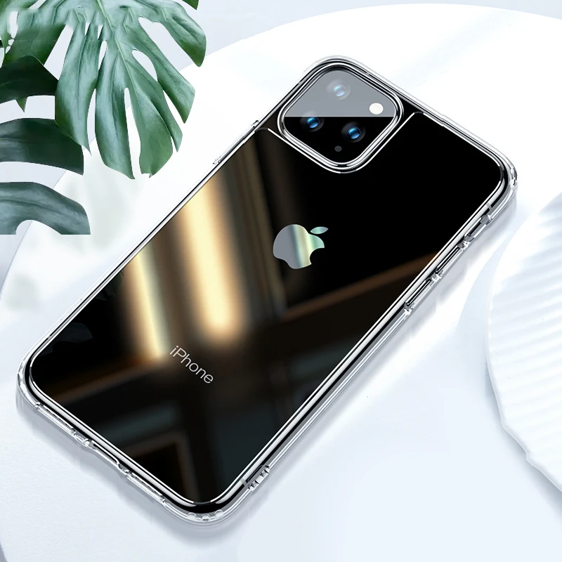 Для iphone 11 pro max прозрачный с защитой от царапин твердая задняя крышка для