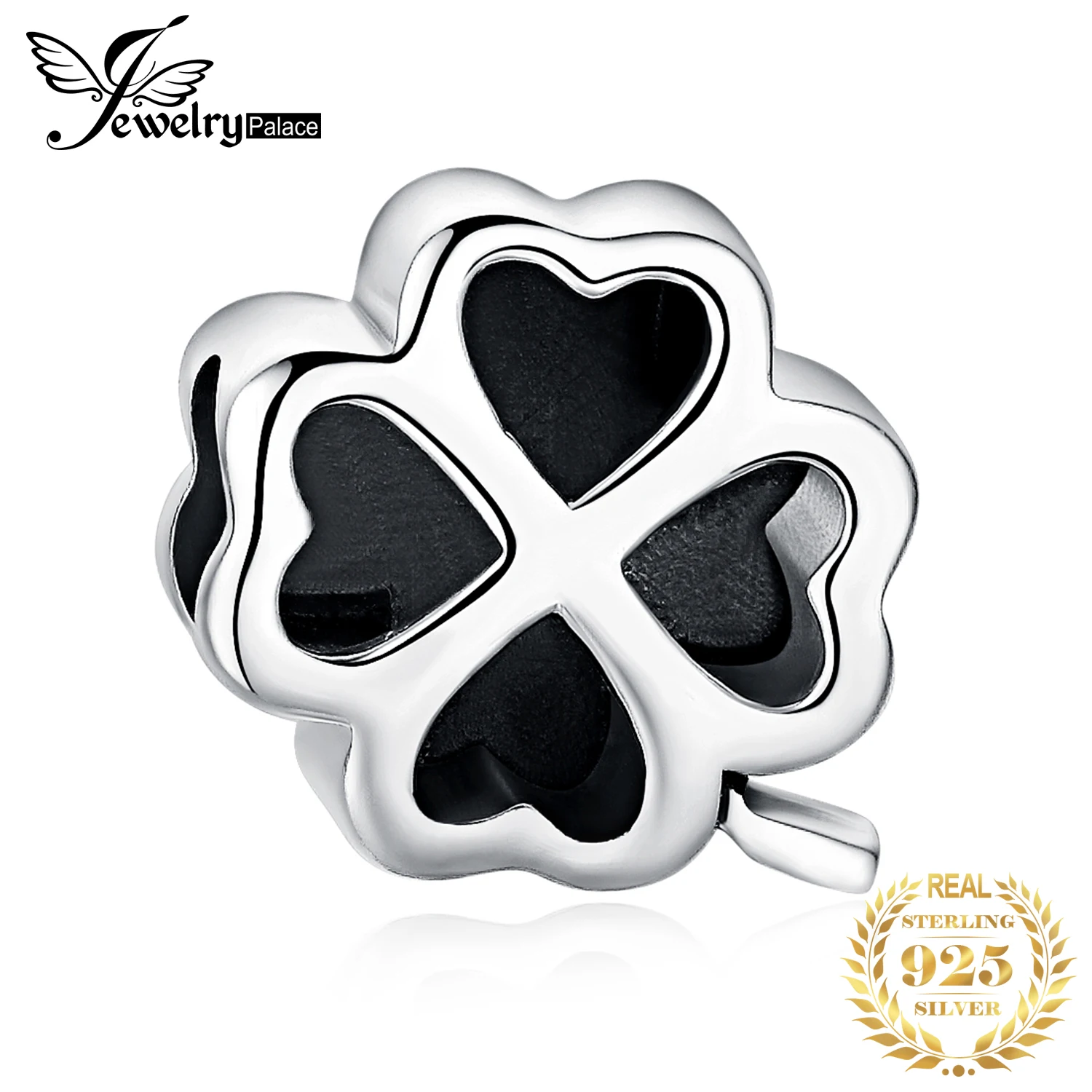 JewelryPalace Винтаж 925 пробы серебро Удачи Четыре листа амулет Клевер Бусины Fit