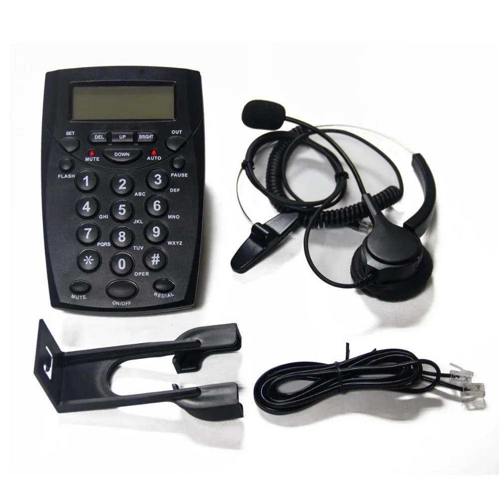 Corded Noise Cancelling Telephone Set, mãos livres,