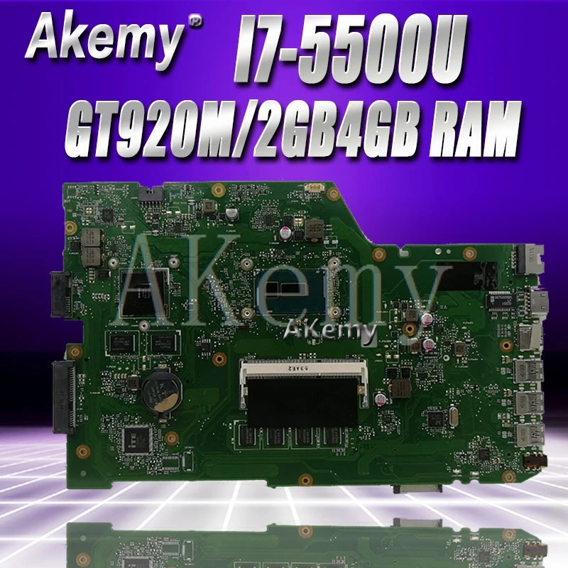 Akem X751LB GT920M/2 Gb Moederbord Voor Asus X751L R752L K751L X751LN X751LD X751LJ X751LB DDR3 Laptop Moederbord 4 gb Ram I7-5500U Akem X751LB GT920M/2 Gb Moederbord Voor Asus X751L R752L K751L X751LN X751LD X751LJ X751LB DDR3 Laptop Moederbord 4 gb Ram I7-5500U